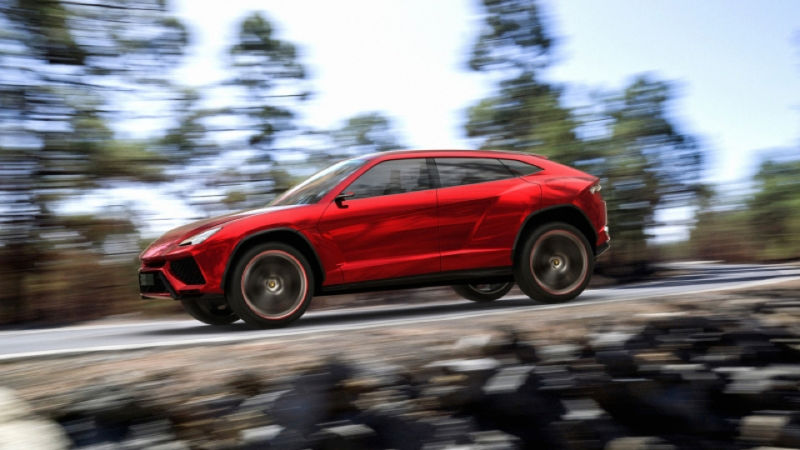 Illustration for article titled The Lamborghini SUV Will Come With A Twin-Turbo V8